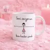 Romantik Çizimli Buu Kadar Aşk Kupa