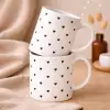 Minimal Kalp Desenli İkili Kupa Seti