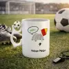Kişiye Özel İsimli Gol Temalı Futbol Toplu Hediye Kupa Bardak