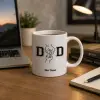 Babalar Gününe Birleşen Yumruk Kişiye Özel Kupa Bardak