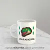 Timsah Baskılı Kişiye Özel İsimli Kupa Bardak