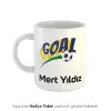Goal Slogan Baskılı Kişiye Özel İsimli Kupa Bardak