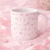 Pembe Fiyonk & Lale Desenli Kupa