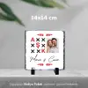 Sevgiliye Özel Aşk Yazılı Fotoğraf Ve İsim Baskılı Doğal Taş 15X15 cm