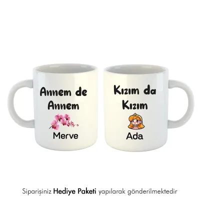 2Li Annem De Annem Kızım Da Kızım Kişiye Özel Kupa Bardak