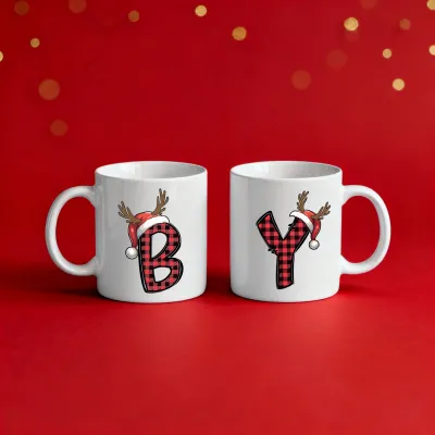 2Lİ Yılbaşı Temalı Harfli Kupa