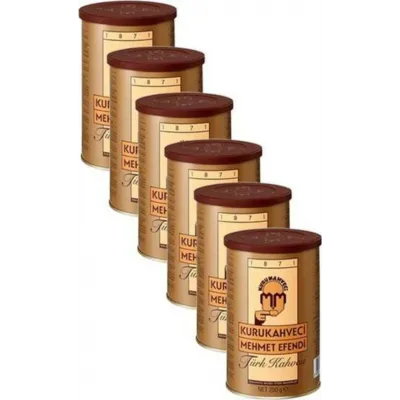 Kurukahveci Mehmet Efendi 250 Gr Teneke X 6 Adet Türk Kahvesi