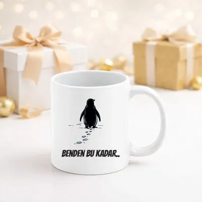 Benden Bu Kadar – Penguen Desenli Kupa Bardak