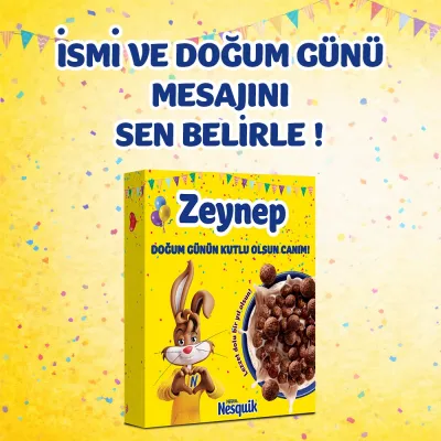 Kişiye Özel İsimli Doğum Günü Nesquik Kutusu