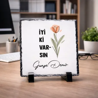 İyi ki Varsın Temalı Kişiye Özel İsim Baskılı Doğal Taş
