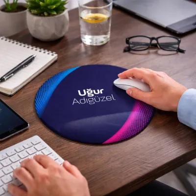 Kişiye Özel İsimli Oval Bileklikli Mouse Pad