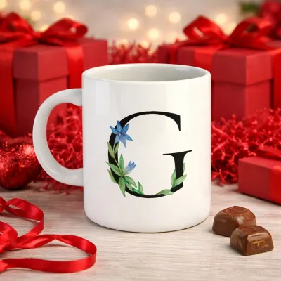 Kişiye Özel Harf Baskılı Kupa Bardak