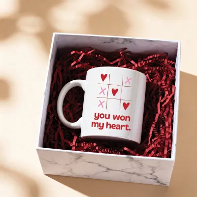 Kalbimi Kazandın Temalı Kupa Bardak