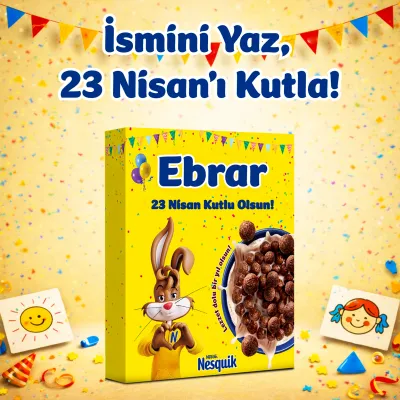 Kişiye Özel 23 Nisan Nesquik Hediye Kutusu