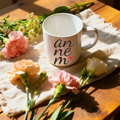 Annem Yazılı Anneler Gününe Özel İsimli Kupa Bardak