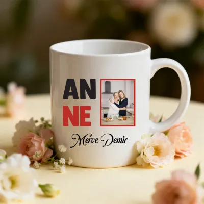 Fotoğraf Baskılı Anneler Günü Hediyesi Kupa Bardak