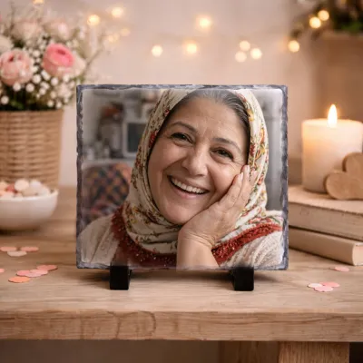 Anneye Hediye Fotoğraflı Doğal Taş