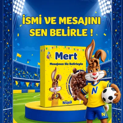Kişiye Özel İsimli Erkek Çocuk Nesquik Hediye Kutusu