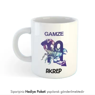 Akrep Burcuna Hediye Kupa Bardak