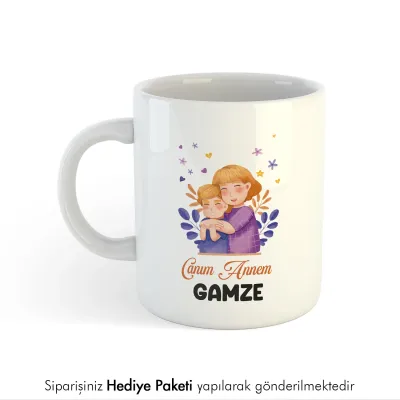 Anneler Günü Hediyesi İsme Özel Porselen Kupa Bardak