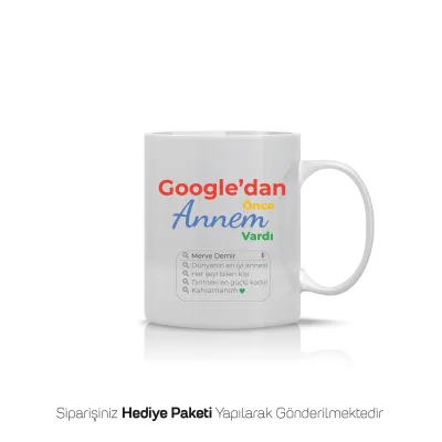 Anneler Gününe Esprili Kişiye Özel İsimli Kupa Bardak