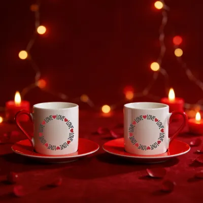 Aşk Döngüsü Temalı 2li Fincan Seti