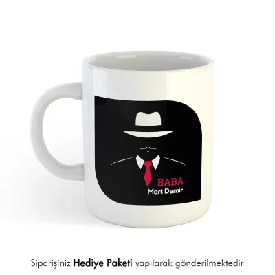 Baba Yazılı Kişiye Özel İsimli Kupa Bardak