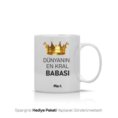 Dünyanın En Kral Babası Temalı Kişiye Özel Kupa Bardak