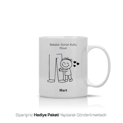 Babalar Gününe Özel Sevimli Kişiye Özel Kupa Bardak
