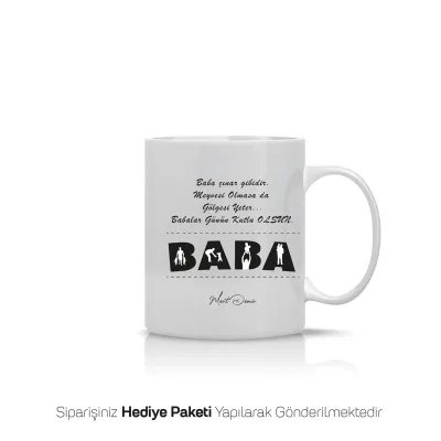 Babalar Gününe Özel İsimli Kupa Bardak