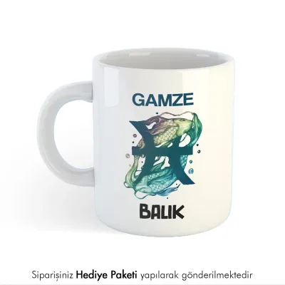 Balık Burcuna Hediye Kupa Bardak