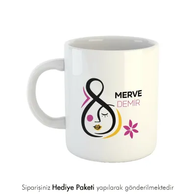 Dünya Kadınlar Günü Kutlu Olsun Kişiye Özel İsimli Hediye Kupa