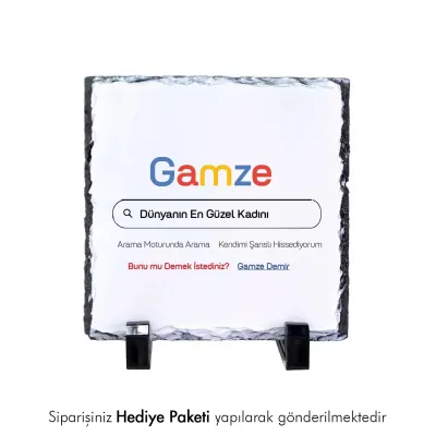 Dünyanın En Güzel Kadını Tasarımlı İsim Baskılı Doğal Taş