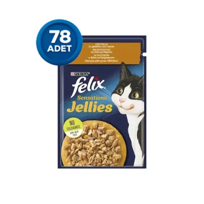 Felix Çifte Lezzet Sensations Tavuklu Ve Havuçlu Yaş Kedi Maması 85 Gr x 78 Adet