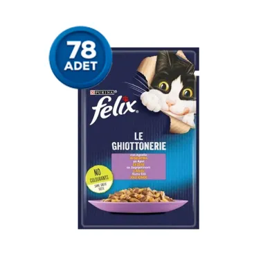 Felix Kuzu Etli Yaş Kedi Maması 85 Gr x 78 Adet