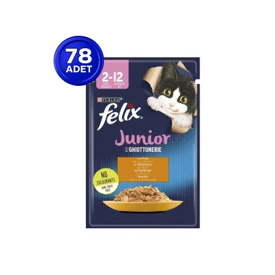 Felix Yavru Tavuklu Yaş Kedi Maması 85 Gr x 78 Adet