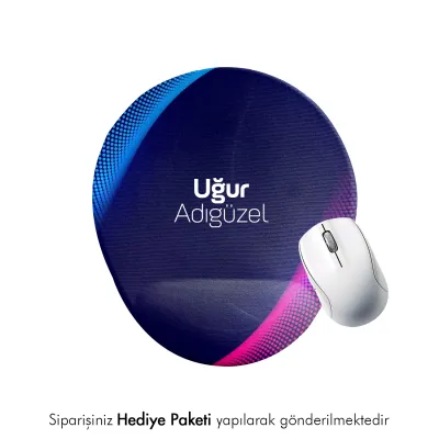Firmalara Özel İsimli Oval Bileklikli Mouse Pad