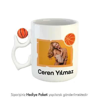 Fotoğraf Baskılı Basketbol Toplu Hediye Kupa Bardak