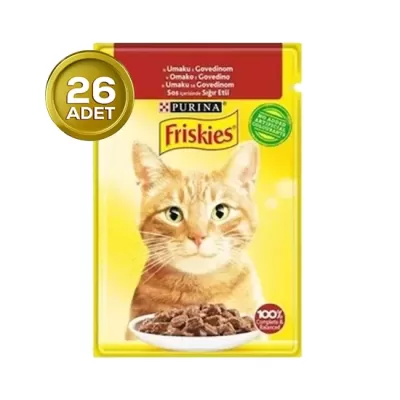 Friskies Sığır Etli Yaş Kedi Maması 85 Gr x 26 Adet