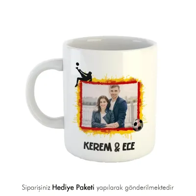 Futbol Fotoğraf Baskılı Kişiye Özel İsimli Kupa Bardak