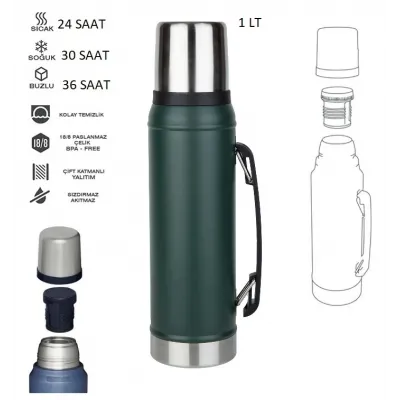 Globox Termos 1000ml Yeşil