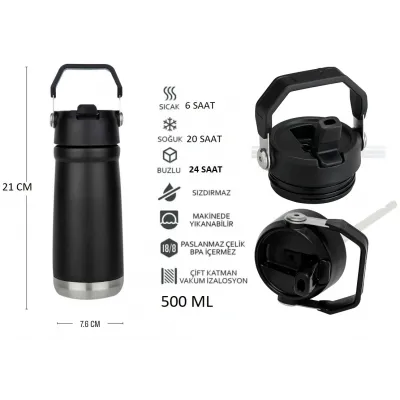 Globox Termos 500ml Siyah