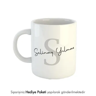 Harf Baskılı İsme Özel Kupa Bardak