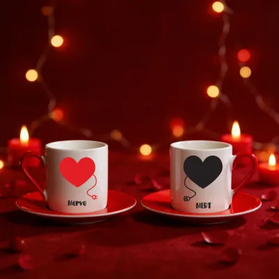 Kalbim Sana Bağlı Temalı 2li Fincan Seti