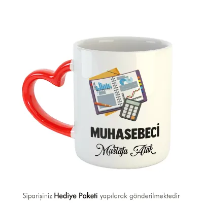Kalpli Muhasebeci Kişiye Özel İsimli Kupa Bardak