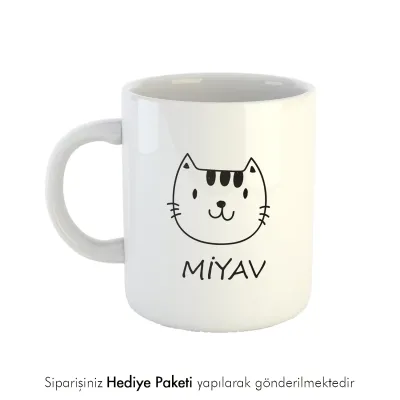 Kedi Temalı Kahve Kupası