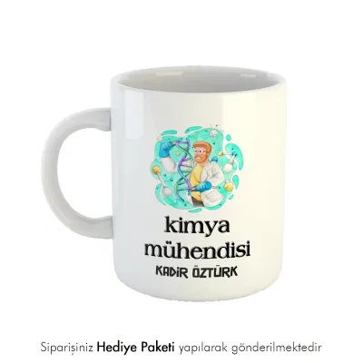 Kimya Mühendisine Özel İsimli Hediye Kupa