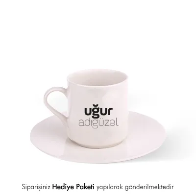 Kişiye Özel İsimli Hediye Beyaz Fincan