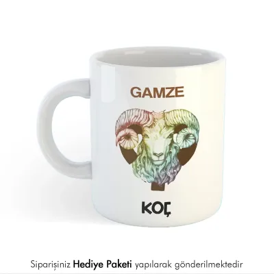 Koç Burcuna Hediye Kupa Bardak