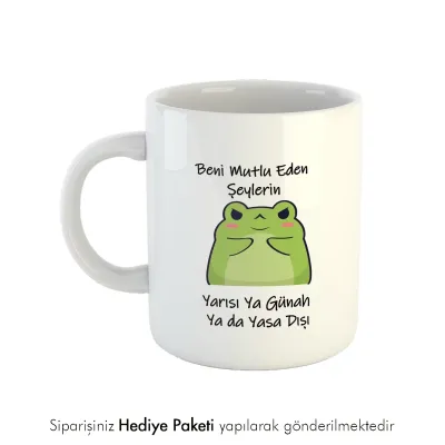 Kurbağa Temalı Kahve Kupası